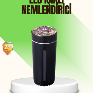 LED Işıklı Aromaterapi Hava Nemlendirici Ultrasonik Sessiz Nem Ayarı