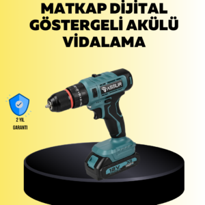 Dijital Ekranlı Matkap Seti Çift Akülü