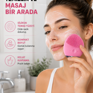 Taşınabilir Silikon Masaj Aleti – Derin Temizlik, Yüz ve El Kullanımına Uygun Yeni Nesil