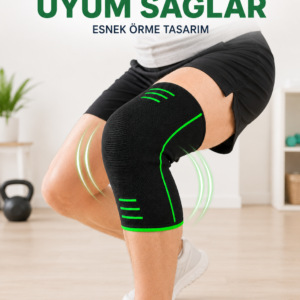 Nefes Alabilen Örme Dizlik Esnek Yapılı Spor ve Egzersiz Dizliği