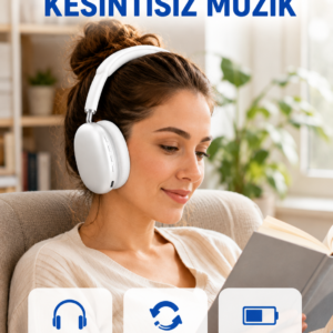 Katlanabilir Bluetooth V5.0 Kablosuz Kulaklık | 400 mAh, Gürültü Azaltma Yeni Nesil