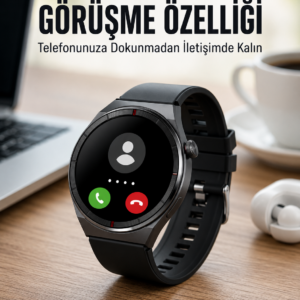 Akıllı Saat Nabız Sensörlü Bildirim Görebilen Spor Modları GPS Takibi Yeni Nesil