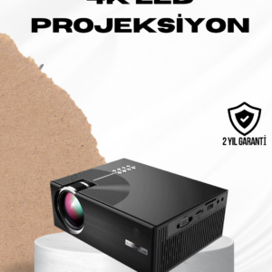 HDMI ve USB Girişli Taşınabilir Projeksiyon – Full HD, Kumandalı, Oyun ve Film Deneyimi