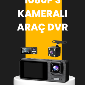 Çok Açılı Araç İçi DVR | Ön İç Arka Kamera, Döngü Video Kaydı