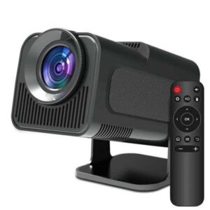 Android Projeksiyon Siyah Taşınabilir Sinema Projektörü 4k 1080p Ev Sineması Bluetooth