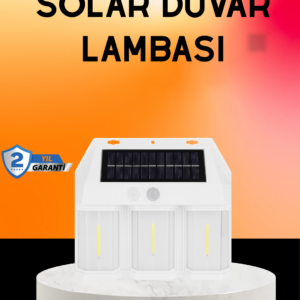Güneş Enerjili 3 Modlu Duvar Apliği – Bahçe ve Garaj Aydınlatması
