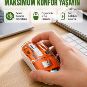 Geniş Uyumluluklu Kablosuz Fare – Windows, Mac, Linux Destekli Yeni Nesil