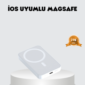 MagSafe Uyumlu Kablosuz Batarya 27W Hızlı Şarj Destekli Kompakt Güç Bankası