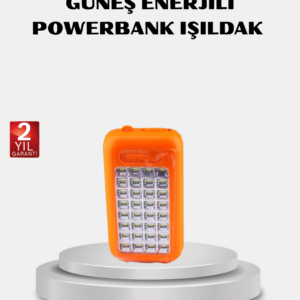 Solar Powerbank 10000 mAh LED Kamp Lambalı Taşınabilir Şarj Cihazı