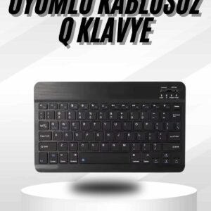 Kablosuz Bluetooth Bağlantılı Taşınabilir Q Klavye Tüm Cihazlara Uyumlu
