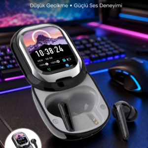Kişiselleştirilebilir LED Ekranlı Bluetooth Kulaklık – Oyun & Müzik Modlu