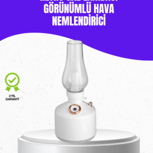Retro Gaz Lambası Görünümlü Ledli Buhar Püskürtücü Aroma Difüzör
