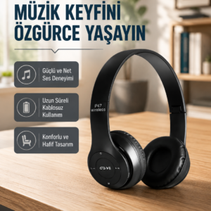 Kablosuz Bluetooth Kulaklık – Suya Dayanıklı ve Uzun Ömürlü Kullanım