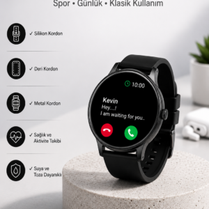 Akıllı Saat Sesli Görüşme Bluetooth Bağlantılı 3 Kordonlu Yeni Nesil