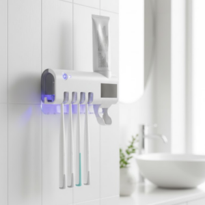 UV Sterilizasyonlu Duvara Monte Otomatik Diş Fırçası Tutucu
