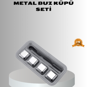 Paslanmaz Metal Buz Küpleri Seti Klipsli Sulandırmadan Soğutma Özellikli