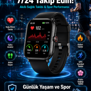 Akıllı Saat Wireless Şarj Yüksek Çözünürlüklü Müzik Dinleme Sesli Cevaplama Yeni Nesil
