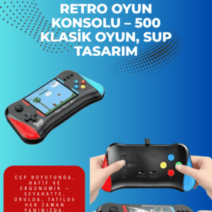 500 Retro Oyunlu Taşınabilir El Konsolu – X7M Modeli
