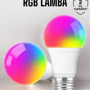 Renk Değiştirebilen RGB Işıklı Led Ampul A+Enerji 10 Watt Led Işık