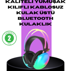 RGB Aydınlatmalı Kablosuz Bluetooth Oyuncu Kulaklığı