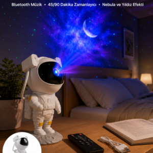 Astronot Görünümlü Projeksiyon Speaker Taşınabilir
