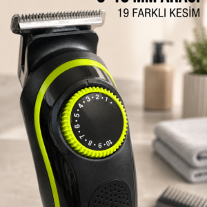 5'i 1 Arada Erkek Tıraş Makinesi Hassas Kesim Sıfır Tıraş ve Sakal Bakım Seti