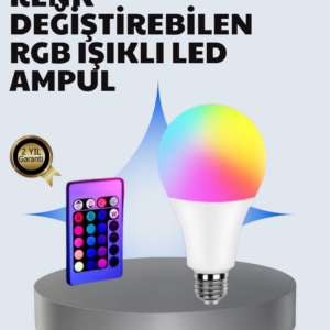 A Kalite 2025 RGB LED Ampul Uzaktan Kumandalı 16 Renkli Lamba
