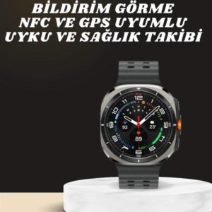 Akıllı Saat Amoled Ekran Bluetooth Bağlantılı Sağlık Takibi GPS Uyumlu