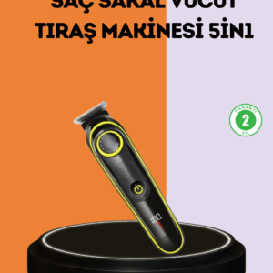 LED Ekranlı Şarjlı Saç ve Sakal Kesme Makinesi Erkek Bakım Cihazı Çok Başlıklı Set