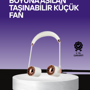 Boyun Askılı Katlanabilir Fan 1000 mAh USB Şarjlı Taşınabilir