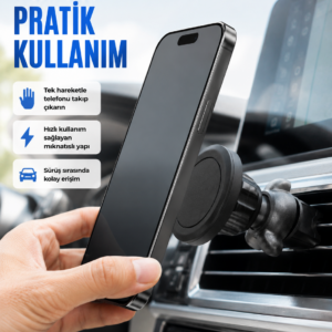 Güçlü Manyetik Araç İçi Telefon Tutucu Universal Telefon Standı