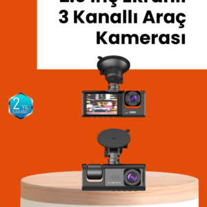 Full HD Araç Kamerası Çift Yönlü Kayıt ve Darbe Sensörü