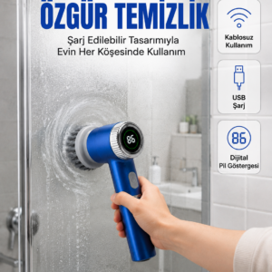 Mutfak, Banyo ve Fayanslar İçin Çok Amaçlı Elektrikli Temizlik Fırçası