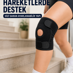 Kısa Patella Dizlik Ayarlanabilir Cırtlı Diz Destekliği Spor ve Günlük Kullanım