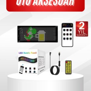 Led Ekran Matrix Panel Dijital Araba Yazısı RGB