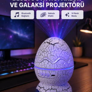 Dinozor Yumurta Gece Lambası Projektör – 14 Renk Seçeneği