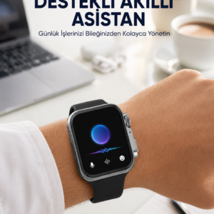 Modern Tasarımlı Akıllı Saat Uzun Pil Süresi ve Net Ekran Yeni Nesil