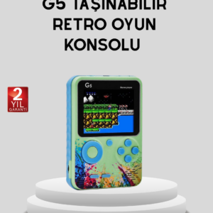 G5 Taşınabilir Retro Game Box 500 Oyunlu Şarjlı Mini Oyun Konsolu