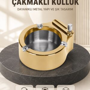 Yeniden Doldurulabilir Çakmaklı Küllük Dayanıklı Yapı