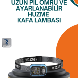 Type C Şarjlı LED Kafa Lambası Güç Göstergeli 53 Modlu