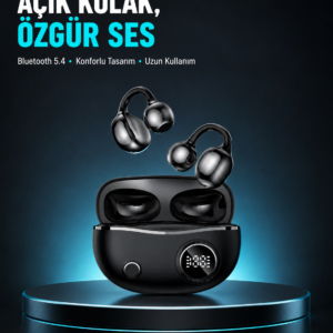 Açık Kulak Bluetooth Kulaklık 5.4 APTX Destekli Ergonomik Tasarım