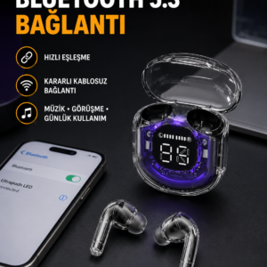 Kablosuz Şarj Destekli Hafif ve Güçlü Kulaklık