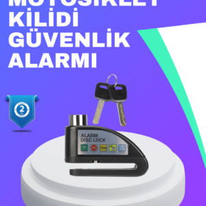 Su Geçirmez Alarm Disk Kilidi Motosiklet Scooter Bisiklet Güvenlik