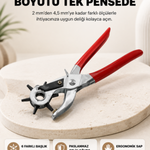 Delme Pensesi 6 Başlıklı Çok Amaçlı Paslanmaz Çelik Ergonomik