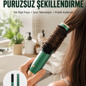 Düzleştirici Fırça Saç Düzleştirici Arada Fön Tarak Taşınabilir