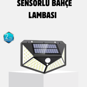 Güneş Enerjili 100 LED Dış Mekan Lamba – Hareket Sensörlü, 2200mAh Bataryalı Solar Aydınlatma