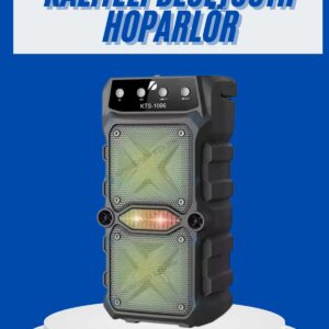Büyük Boy Bluetooth Hoparlör Çoklu Bağlantı Çift Çıkışlı Taşınabilir Kesintisiz