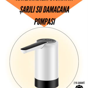 Şarjlı Su Pompası 8000mAh | Cam Damacana Uyumlu | Tek Tuşla Kontrol | USB Şarjlı Otomatik Dolum