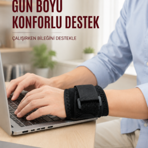 Cırtlı Bilek Destek Bandı Ayarlanabilir Spor ve Günlük Kullanım Bilekliği