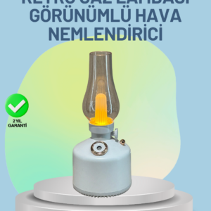Renkli Led Işıklı Retro Gaz Lambası Aroma Terapi Mist Maker